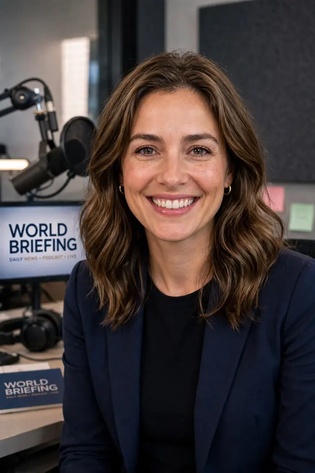 Portrait of Alex, co-host of The World Briefing Room